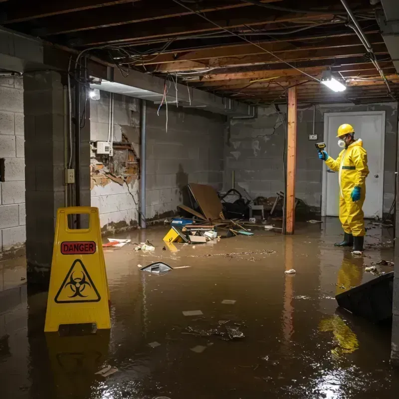 Flooded Basement Electrical Hazard in Chamberlain, SD Property